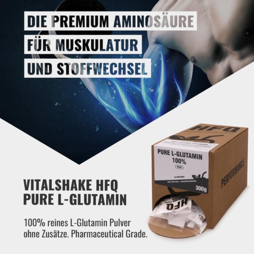 Pure L-Glutamin von Vitalshake HFQ