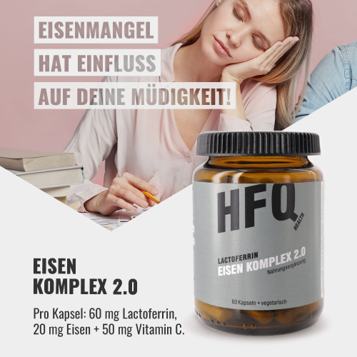 HFQ Lactoferrin Eisen Komplex, 60 Kapseln